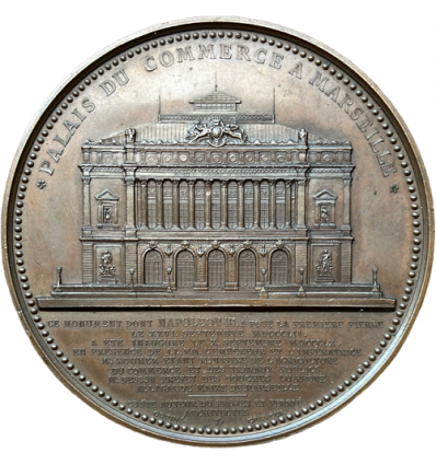 Second Empire, inauguration du Palais du Commerce à Marseille 1860
