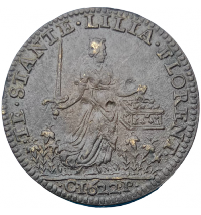 Jeton Louis XIII  " Te Stante Lilia Florent " 1622