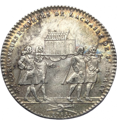 Jeton Louis XV corroyeurs de la châsse de Saint-Merry 1755