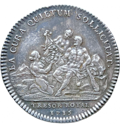 Jeton Louis XIV trésor royal 1715