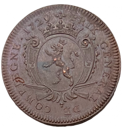 Jeton Louis XV Prix Général ( Arquebuse ) de Compiègne 1729